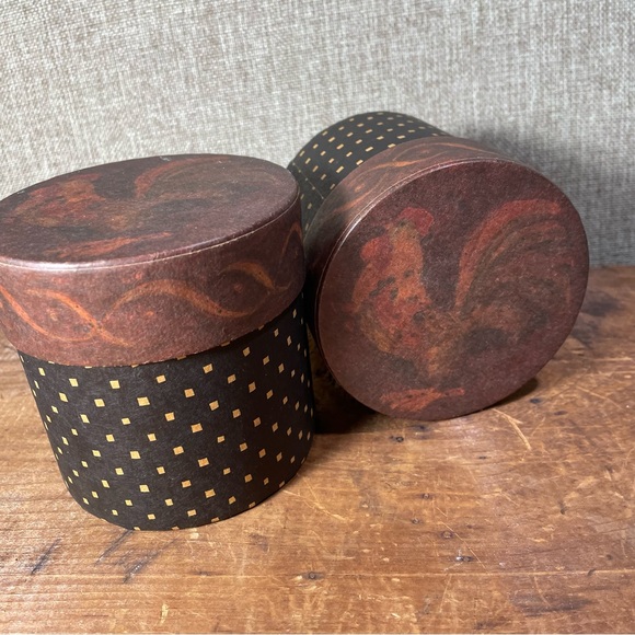 Primitives Roosters decorative boxes vintage - Picture 6 of 6